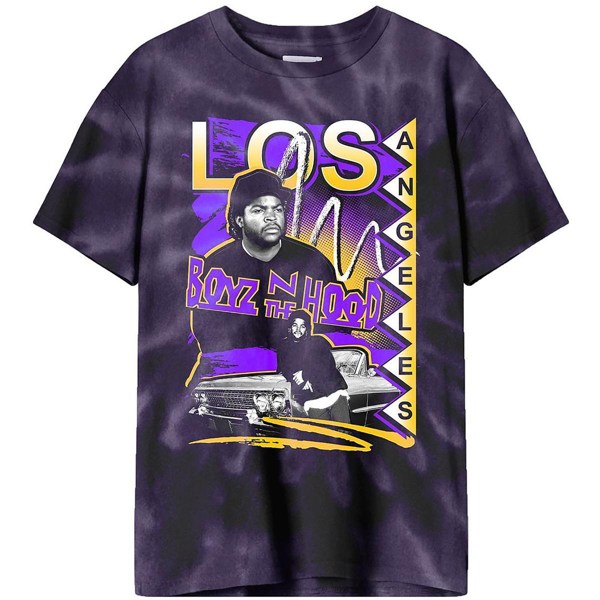 Philcos Mens Boyz N The Hood Фиолетовая хлопковая футболка с графическим принтом 2XL BHFO 0125