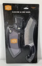 New Oklahoma Joe's Blacksmith Cleaver & Chef Knife with Holster Grilling