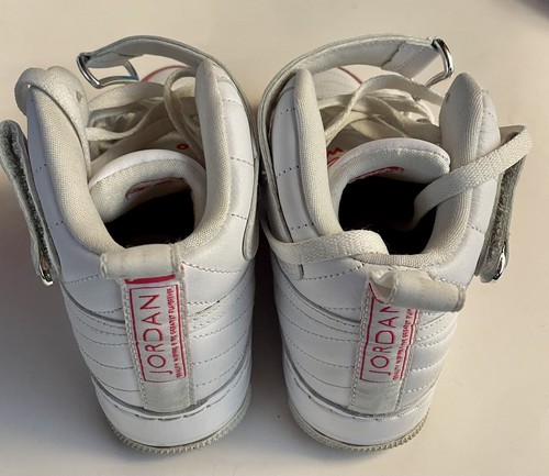 Nike Air Jordan Girl’s AJF 12 Air Force 1 White Pink 5.5Y - Picture 3 of 4