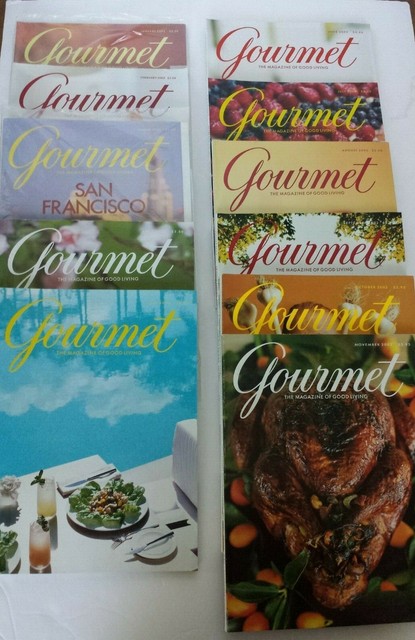 LOT 11 GOURMET MAGAZINE 2002 JANUARY THROUGH NOVEMBER RECIPES CHEF COOKING EBay