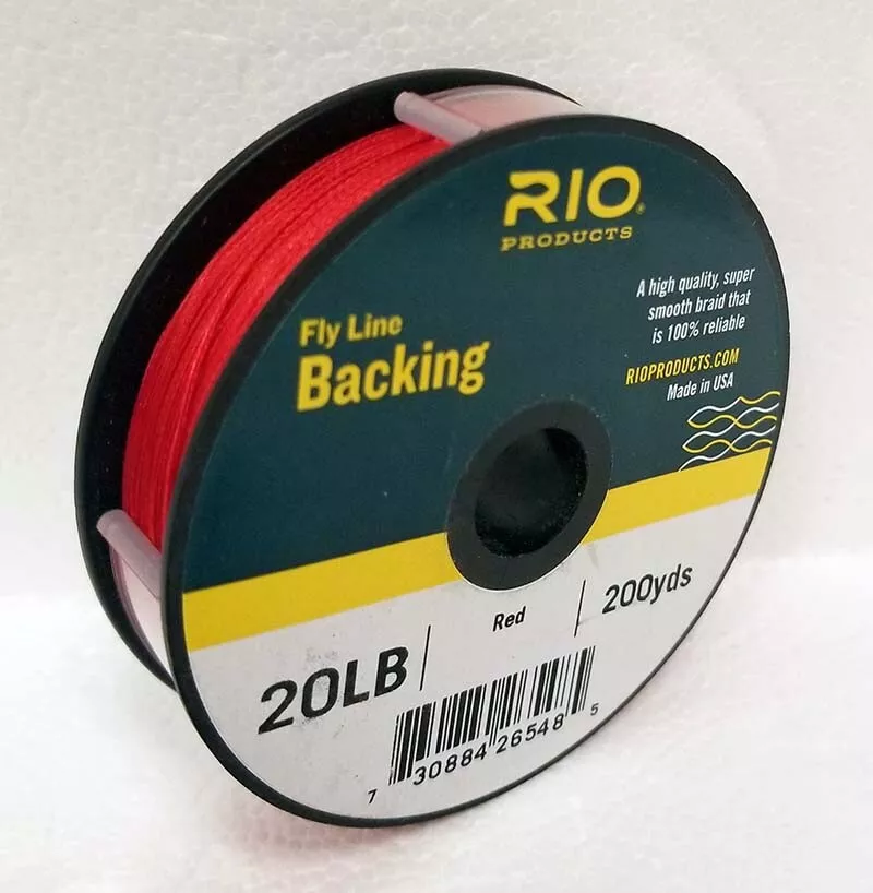 RIO 20 LB 200 YARD SPOOL OF DACRON BACKING IN RED FLY LINE & REEL BACKING