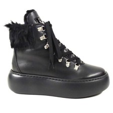 CASADEI   WOMENS BLACK SOFT LEATHER WINTER FA...