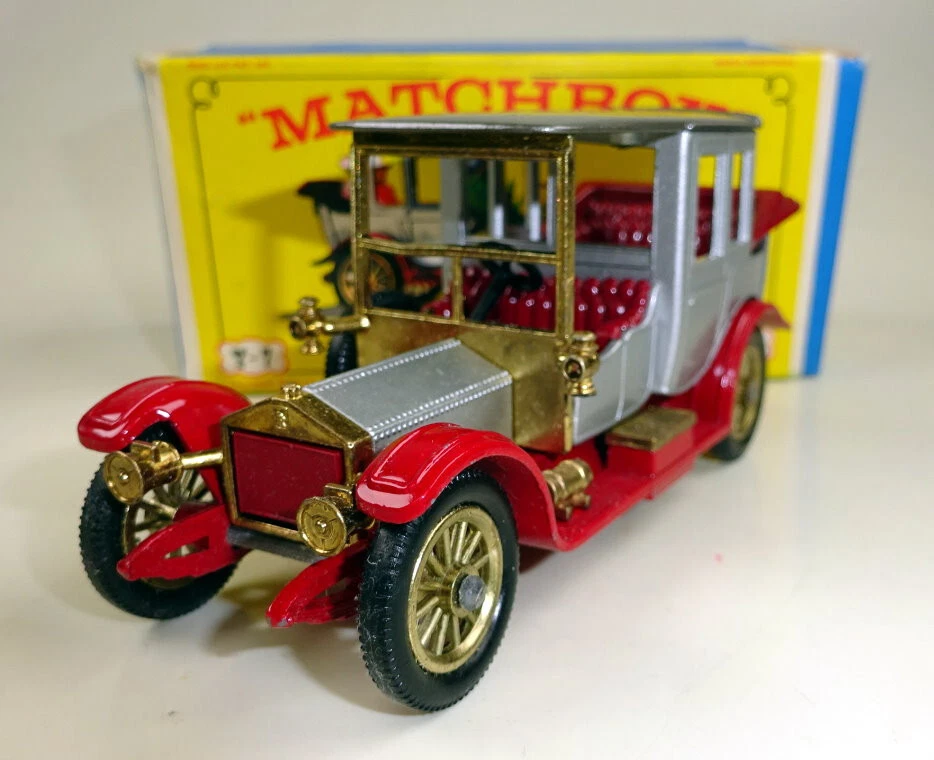 Matchbox Models of Yesteryear Y-07C 1912 Rolls Royce silbermet. top in Box - Bild 2 von 4