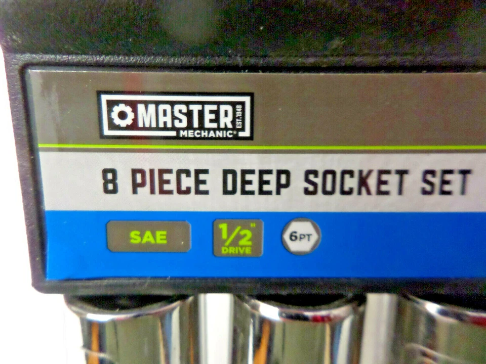 Master Mechanic 8-Pc. Sae Deep Socket Set, 1/2-In. Drive Easy to read, 6 Point - Image 3 of 4