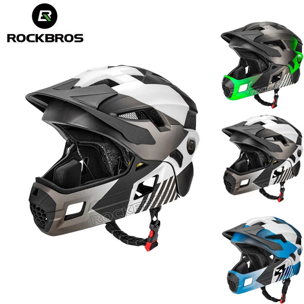 ROCKBROS Casco de Bicicleta para Niños Cara Completa Desmontable Ultraligero con Luz Trasera Foto 3 de 4