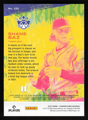 2022 Panini Diamond Kings #155 Shane Baz RC Rookie Card TCCCX | eBay
