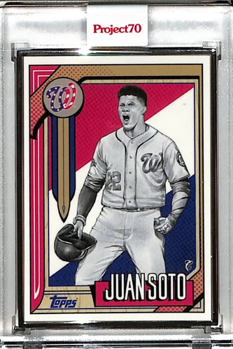 2021 TOPPS PROJECT 70 #544 JUAN SOTO BY MR. CARTOON P70 AP SILVER FRAME 01/51