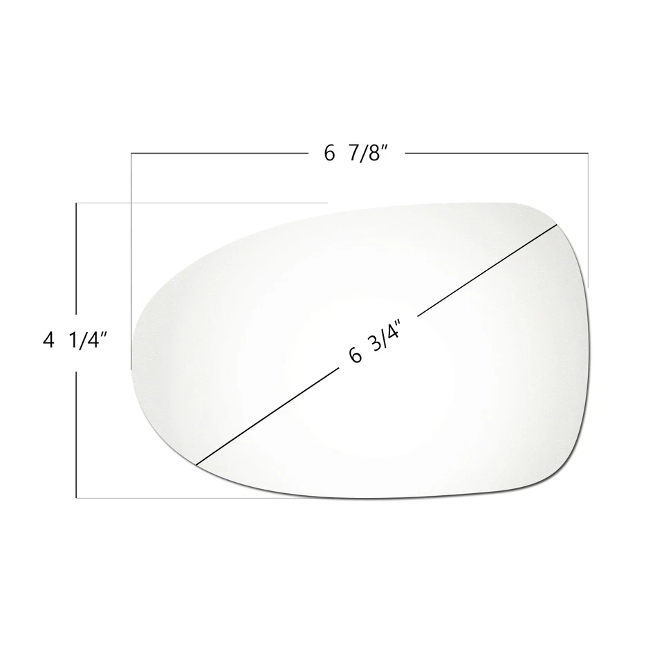 VIDRIO ESPEJO PLANO IZQUIERDO LADO CONDUCTOR LH NISSAN 98-01 ALTIMA 95-99 SENTRA 200SX Foto 3 de 3