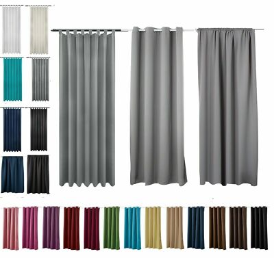 GARDINE VORHANG *Mikrofaser*Lichtdicht*Mit Ösen oder Kräuselband-B140cm | B300cm
