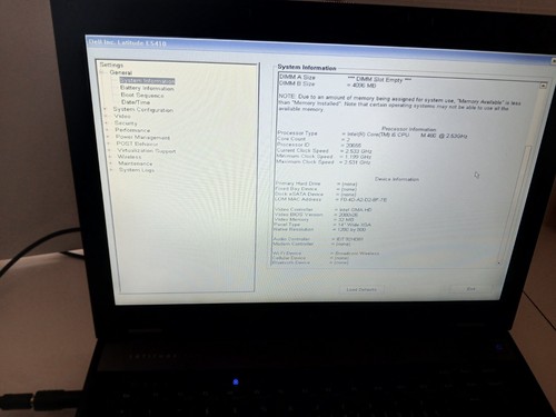 Dell Latitude E5410 i5 M460 CPU 2,53GHz 14" Display *Fehlteile**Defekt* - Bild 3 von 9