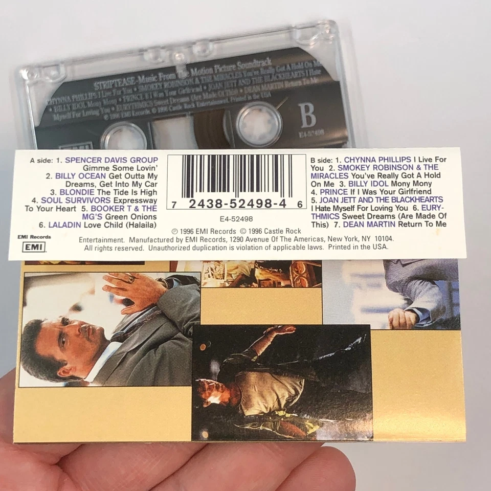 STRIPTEASE Soundtrack Cassette Tape 1996 BLONDIE PRINCE EURYTHMICS Rare Foto 4 de 4