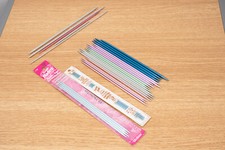 Lot of 12 Pairs Double Point Knitting Needles Sizes 3, 4, 5, 6, 7 Plus Singles