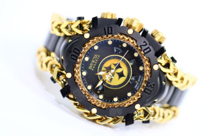 INVICTA NFL Men 55.25mm Stainless Steel Gold + Black Black+Gold  dial Z60