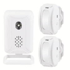 Wireless Entry Door Bell Welcome Motion Sensor Detector Alert 1Receiver 2 Sensor