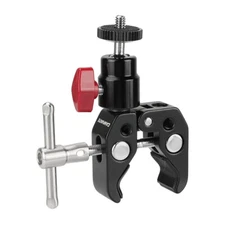 CAMVATE Super Clamp Mount Ball Head with 360° Rotate 1/4"-20 for Camera Tripod