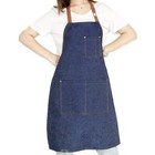 Denim Apron With Adjustable Unisex Multipockets For Kitchen Crafting Cooking