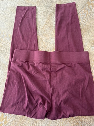 Sonoma Goods For Life® Wide-Waist 32” Leggings Burgundy Inseam 28” Large - Picture 7 of 7