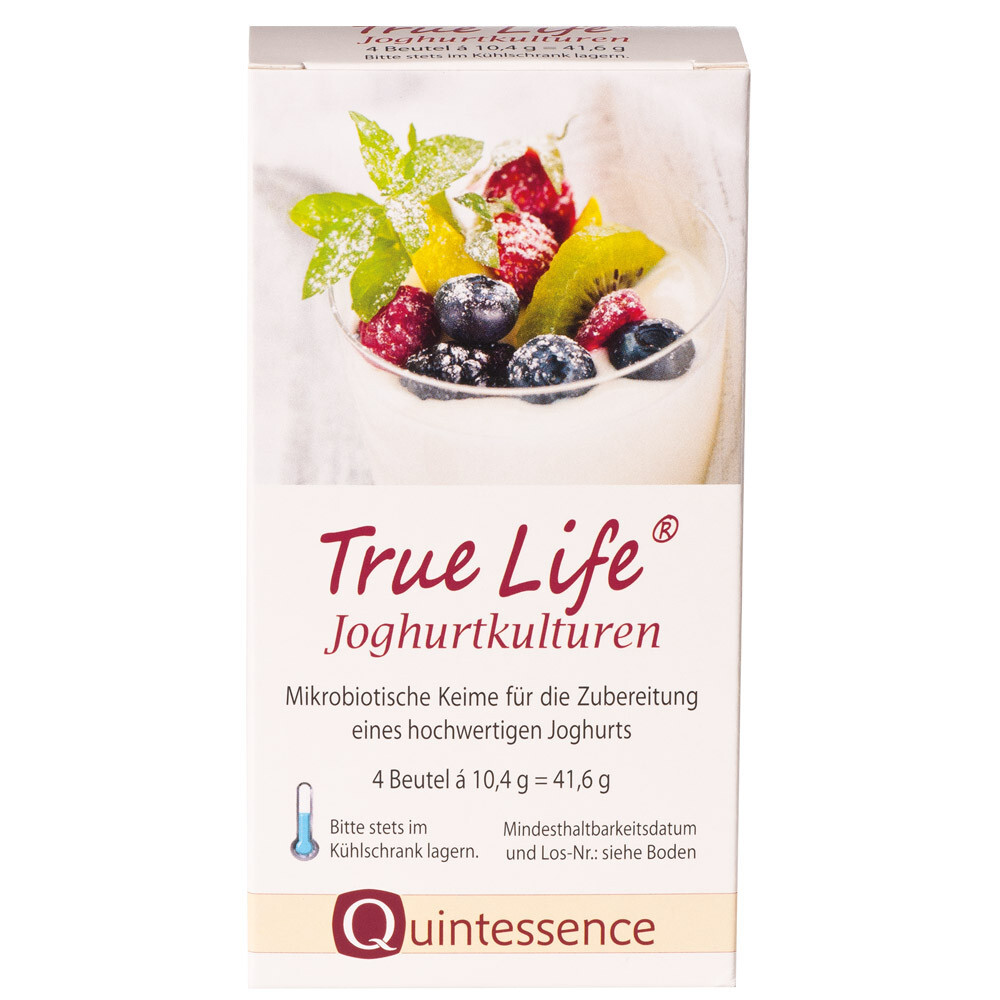 Quintessence True Life Joghurtkulturen | 4 Beutel à 10,4 g | mit 7 Kulturen