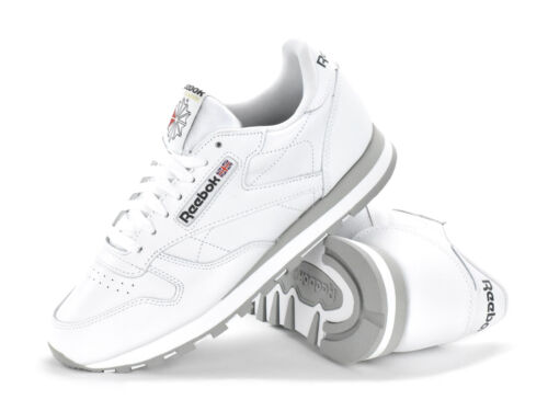 CLÁSICOS DE CUERO REEBOK PARA HOMBRE - TALLA REINO UNIDO 7.5 BLANCO/GRIS 2214 - TOTALMENTE NUEVOS | eBay