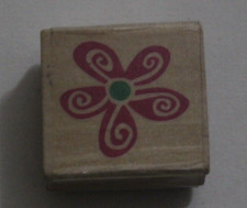 Daisy Swirl Petals Flower Rubber Stamp