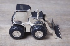 Personalised Silver Digger Truck Money Box For Boys Christening New Baby Gifts