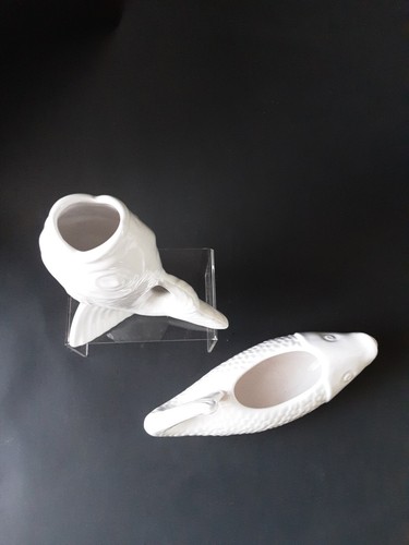 Dansk Portugal Ceramic Fish Planters Set of 2 - Picture 4 of 6