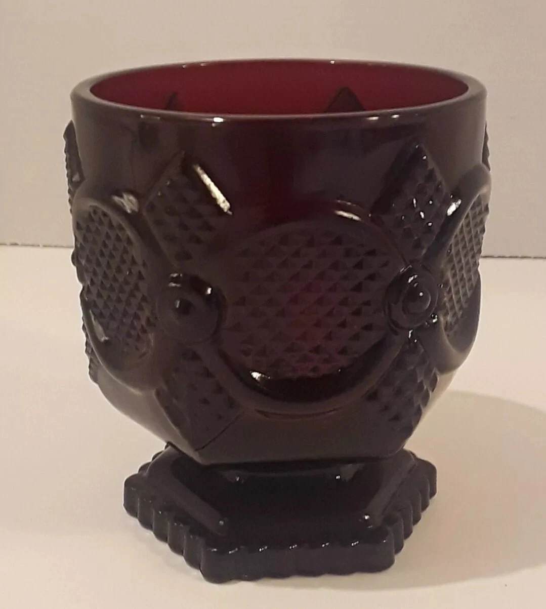 Avon 1876 Cape Cod Collection Sugar Bowl Ruby Red Collectible In Box