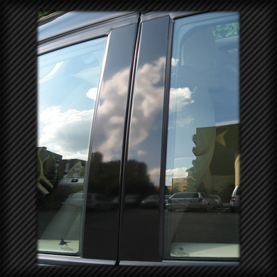 Türsäulen Schwarz GLÄNZEND für VW Polo 4 IV 9n3 3-Türer B-Säulen Pillar decal