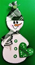 WELCOME SNOWMAN SIGN Winter Season Plaque Wall Art Door Hanger Hanging Decor