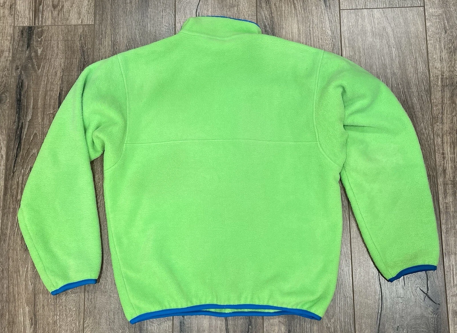 patagonia vintage 90s fleece synchilla button neon sweater