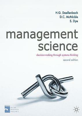 Management Science: Decision-making through systems thinking by Daellenbach, Ha
