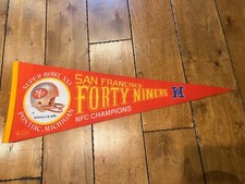 VINTAGE San Francisco FORTY NINERS 49ers Super Bowl XVI Full Size Pennant 30