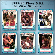 1989-90 Fleer NBA All Star Stickers (1-11) / Pick Your Cards / Buy4+ Save20%
