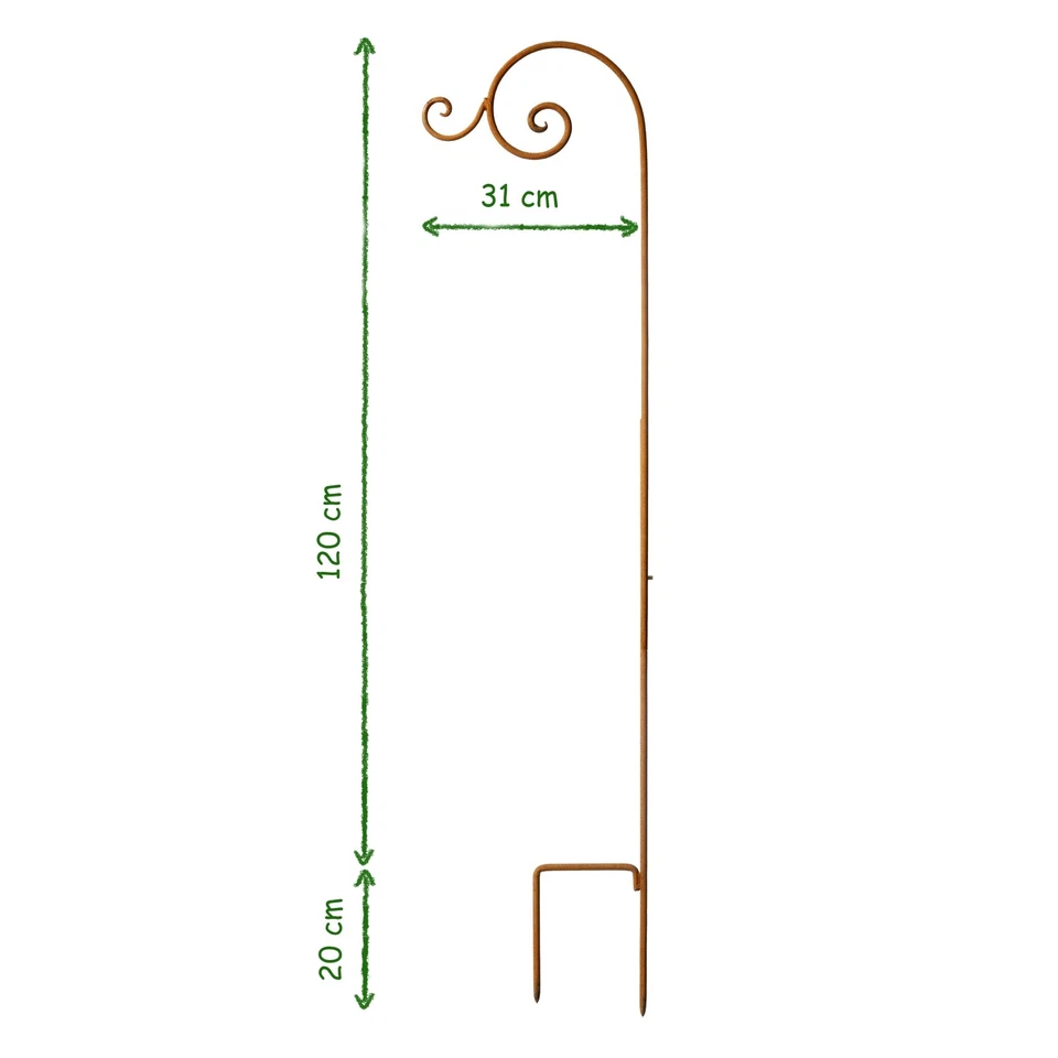 Laternenstab Rost 140 cm Ampelhalter Gartendeko Edelrost Beetstecker Gartenstab - Bild 2 von 3