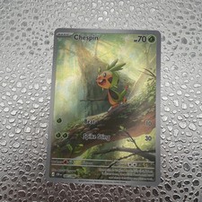 Pokémon TCG Chespin 87/86 Illustration Rare ME04: Chaos Rising M/NM Full Art