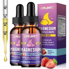 Magnesium Complex Drops with L-Theanine  Omega-3, 2 fl oz / 60 ml