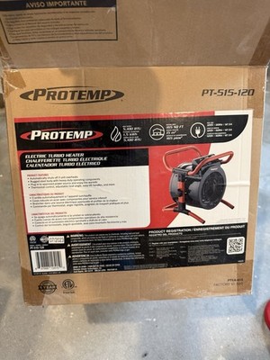 ProTemp Turbo Electric Heater with Thermostat PT-515-120. *** 3 units ***