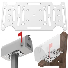 Mailbox Mounting Bracket, Universal Mounting Adapter Plate fits on 4x4 Wood o...