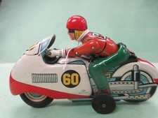 Vintage 50's Tin Friction Aerodynamic 60 Racing Motorcycle TN Nomura Japan
