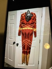 The Flash Jumpsuit Superhero Muscle Bodysuit Cosplay Costume Adult Kid Halloween
