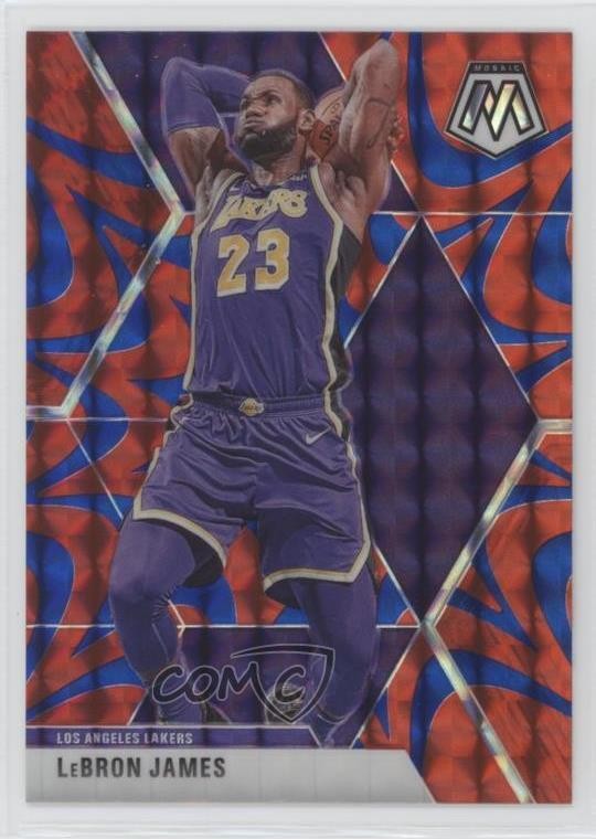 2019-20 Panini Mosaic Reactive Blue Prizm LeBron James #8 p2h