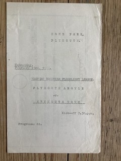 23 February 1966 Plymouth Agyle v Weymouth Western Counties Floodlight League