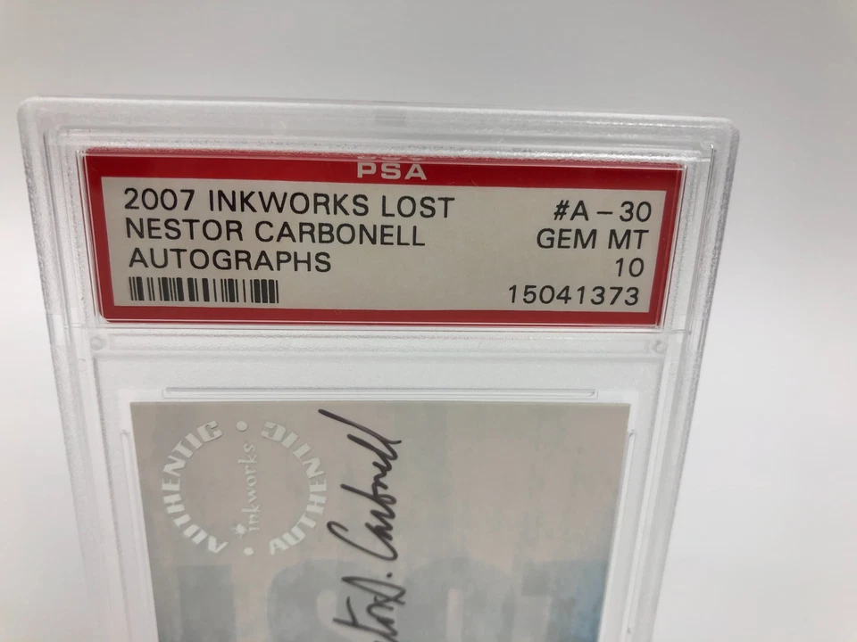 NESTOR CARBONELL AUTO Inkworks Card LOST as RICHARD ALPERT grade PSA GEM MINT 10 - Bild 3 von 4