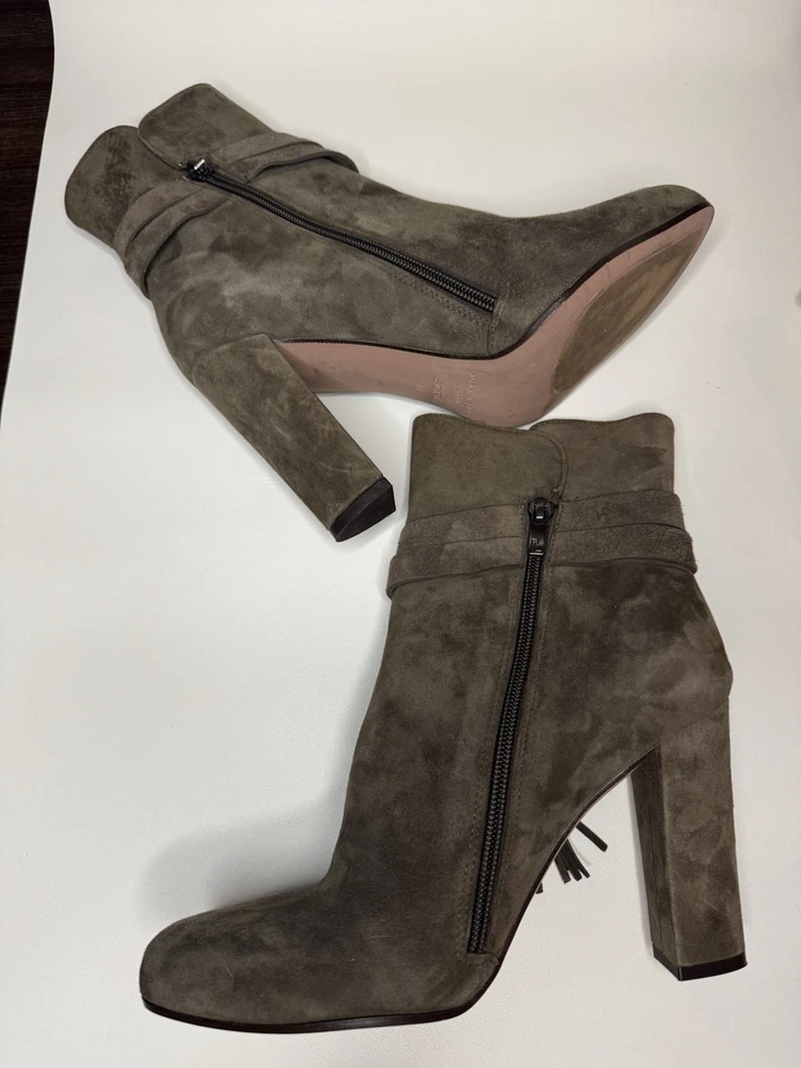 Botines de tacón de gamuza oliva Pura Lopez para mujer EU 40 US 9-9,5 Foto 2 de 4