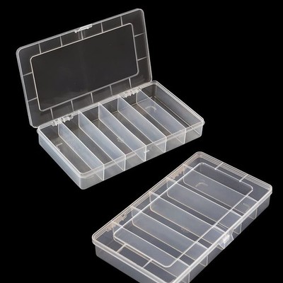 Vidifor 2 Pack 6 Grids Tackle Box Organizer Mascara Brushes Container Fishing Ta