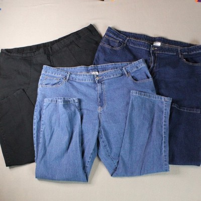 JMS Just My Size Womens Jeans 26W Lot of 3 Blue Denim Plus Size Pants