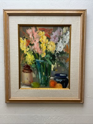 Harris, Thomas W. (Mrs.)   Original Oil Painting: Untitled Still Life (0/B)