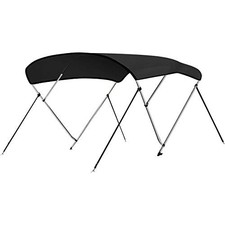 SereneLife SLBT466G Waterproof Boat Bimini Top Cover - 61-66"W 4 Bow Bimini Top