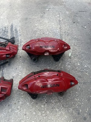 10-20 370z Red Akebono Front Rear LH RH Brake Calipers Set 4x OEM Factory OE WTY