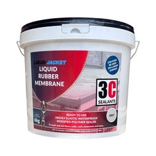 3C Sealants Liquid Jacket Liquid Rubber Membrane 6kg Grey
